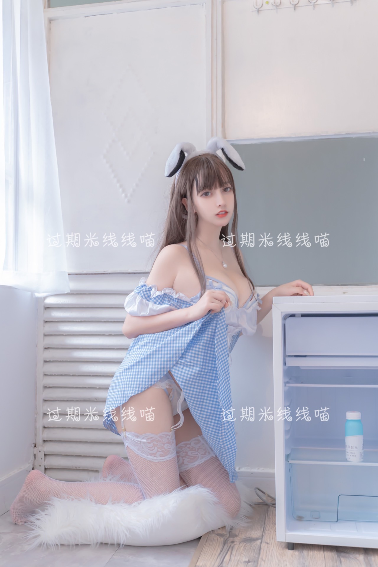 过期米线线喵 - NO.046 蓝白 [55P]-XikXak